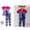秋季AEbaby童装elsa外贸家居服冰雪disney碎花f