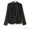 Ladies and Mens Large Size Women black striped suit suit in spring and autumn (1441 /