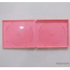 明跃塑料PP蓝色粉色CD塑料盒，PP塑料DVD包装盒厂家