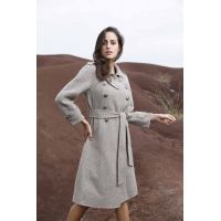 Lady grey long coat